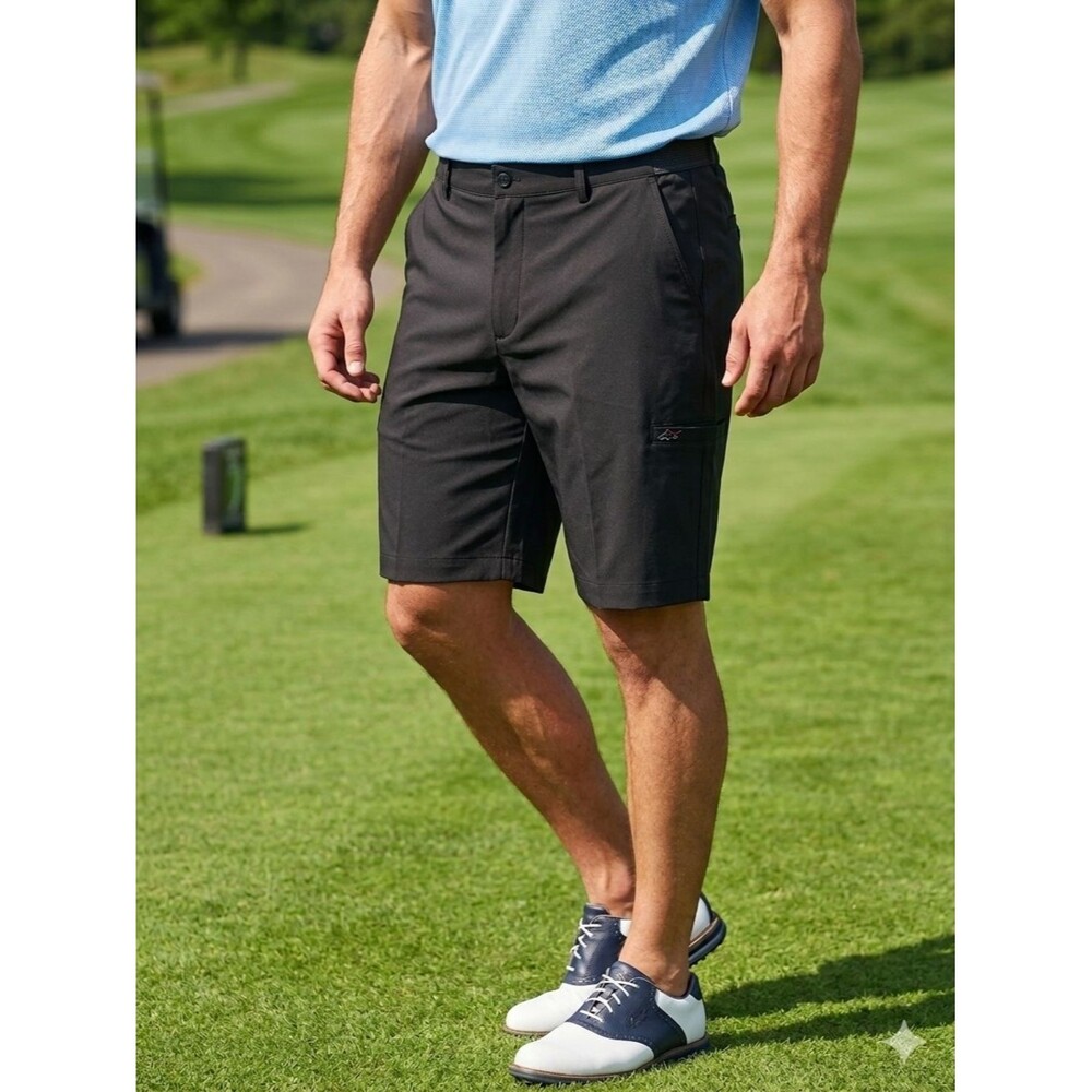 Greg Norman Shark ML75 Performance Golf Shorts Brown - Size 42